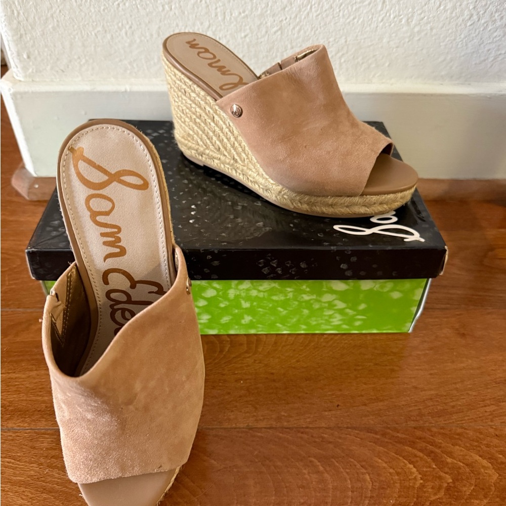 Sam Edelman Tan Wedge Sandals
